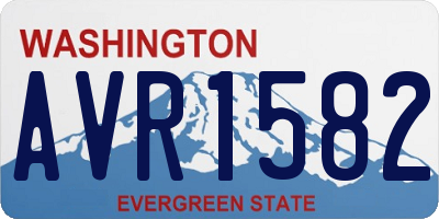 WA license plate AVR1582