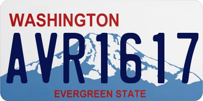 WA license plate AVR1617