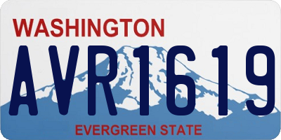 WA license plate AVR1619