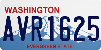WA license plate AVR1625