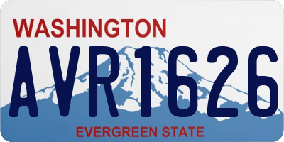 WA license plate AVR1626