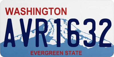 WA license plate AVR1632