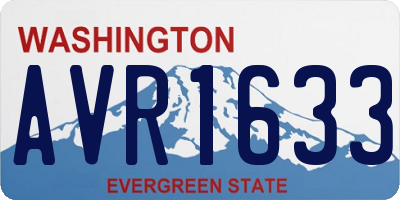 WA license plate AVR1633
