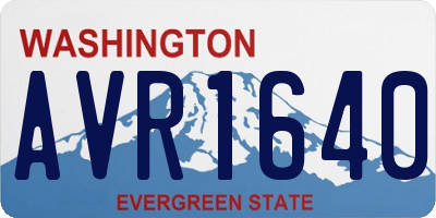 WA license plate AVR1640