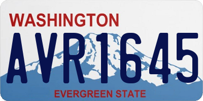 WA license plate AVR1645