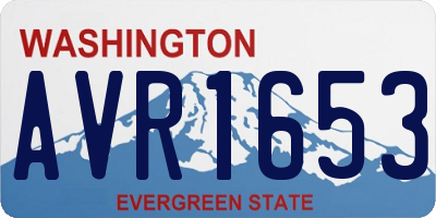 WA license plate AVR1653