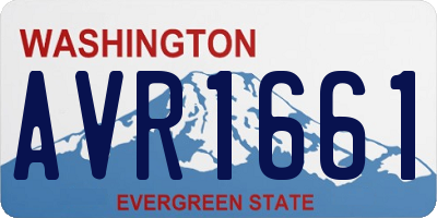WA license plate AVR1661