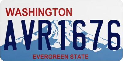 WA license plate AVR1676