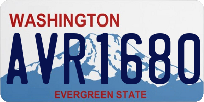 WA license plate AVR1680