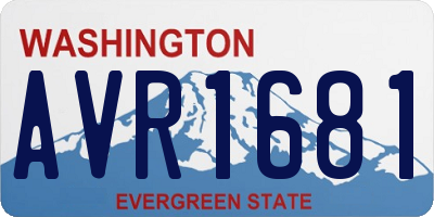 WA license plate AVR1681