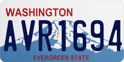 WA license plate AVR1694