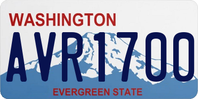 WA license plate AVR1700