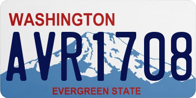 WA license plate AVR1708