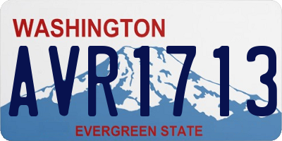 WA license plate AVR1713
