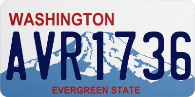 WA license plate AVR1736