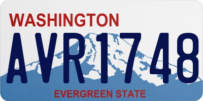 WA license plate AVR1748