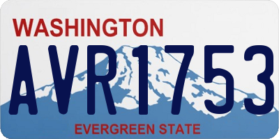 WA license plate AVR1753
