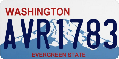 WA license plate AVR1783