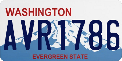 WA license plate AVR1786
