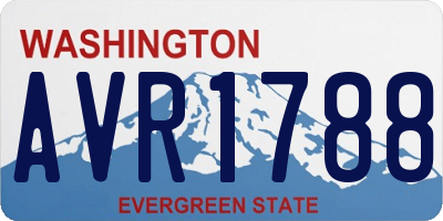 WA license plate AVR1788