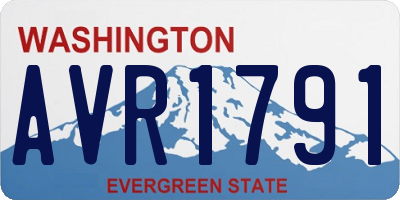 WA license plate AVR1791