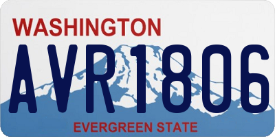 WA license plate AVR1806
