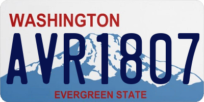 WA license plate AVR1807