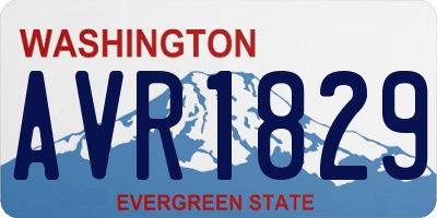 WA license plate AVR1829