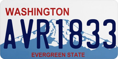 WA license plate AVR1833