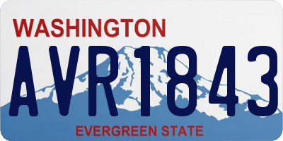 WA license plate AVR1843
