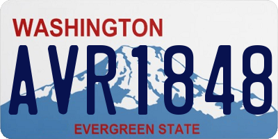 WA license plate AVR1848