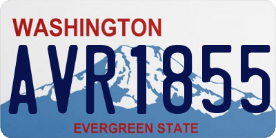 WA license plate AVR1855