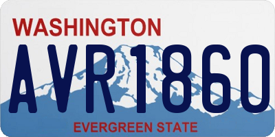 WA license plate AVR1860