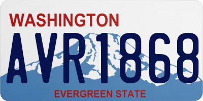 WA license plate AVR1868