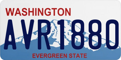 WA license plate AVR1880