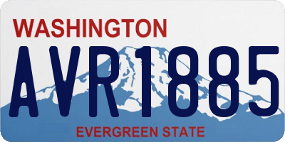 WA license plate AVR1885