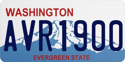 WA license plate AVR1900
