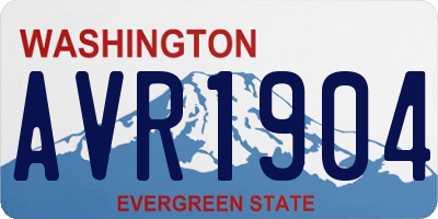 WA license plate AVR1904