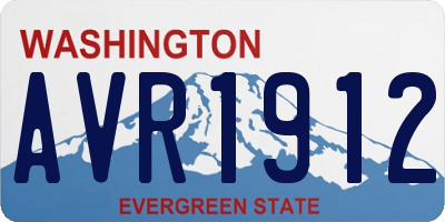 WA license plate AVR1912