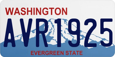 WA license plate AVR1925