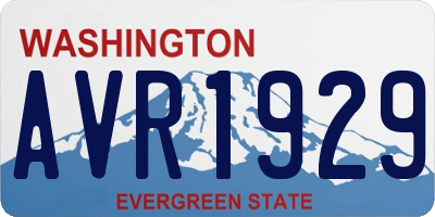 WA license plate AVR1929