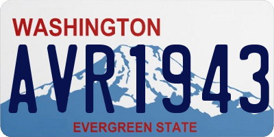 WA license plate AVR1943