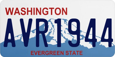 WA license plate AVR1944