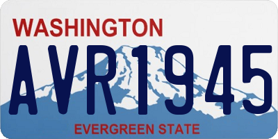 WA license plate AVR1945