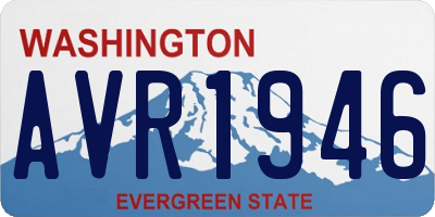 WA license plate AVR1946