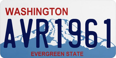 WA license plate AVR1961