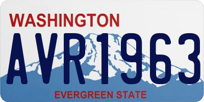 WA license plate AVR1963