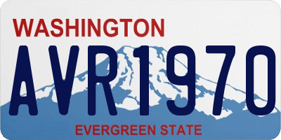 WA license plate AVR1970