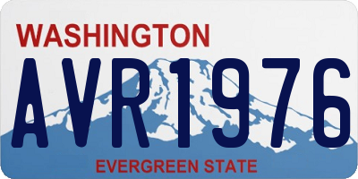 WA license plate AVR1976