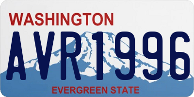 WA license plate AVR1996